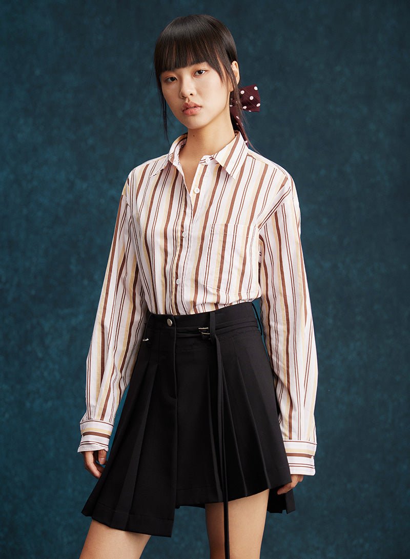 Asymmetry in Motion – Tailored Pleats Skirt - SHICCACHE