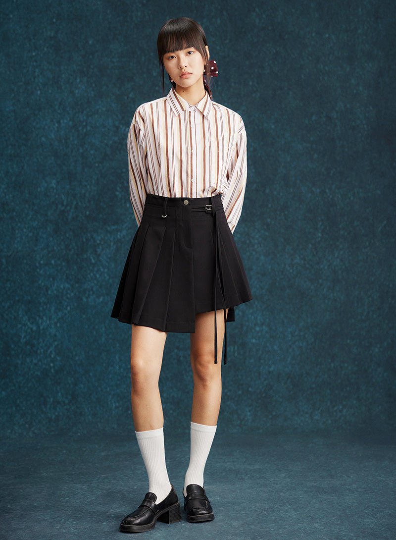 Asymmetry in Motion – Tailored Pleats Skirt - SHICCACHE