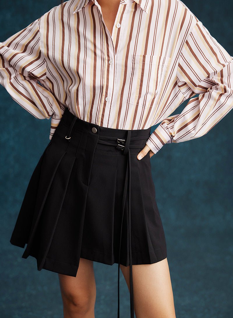 Asymmetry in Motion – Tailored Pleats Skirt - SHICCACHE