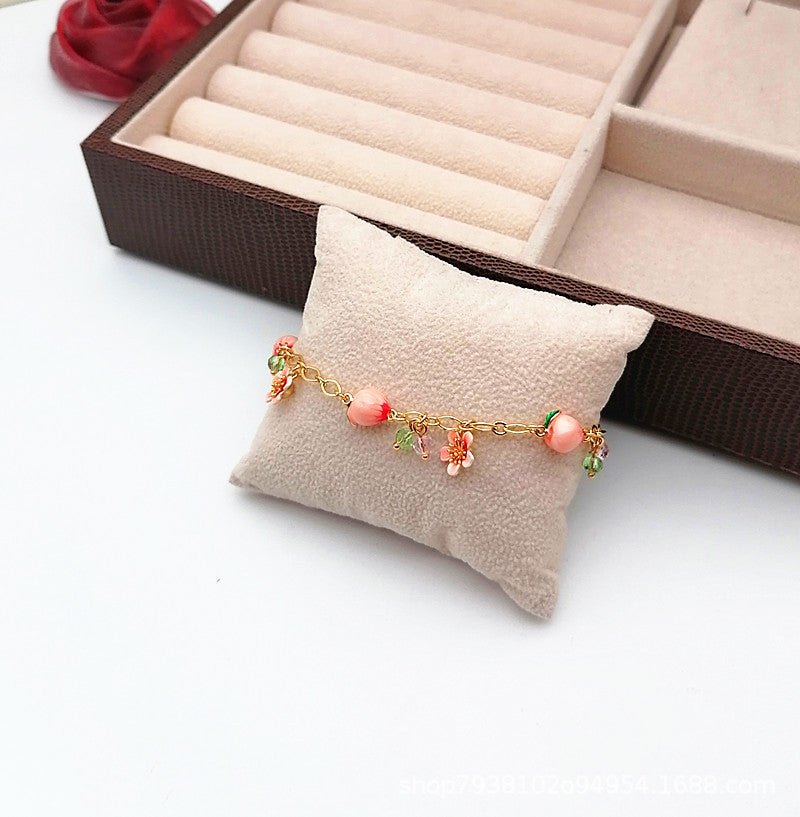 Blossom Peach Charm Bracelet - SHICCACHE