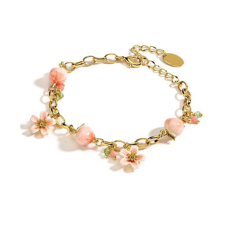 Blossom Peach Charm Bracelet - SHICCACHE