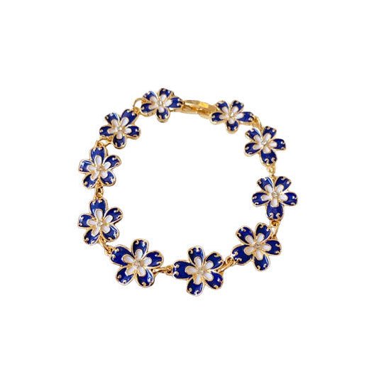 Blue Blossom Charm Bracelet - SHICCACHE