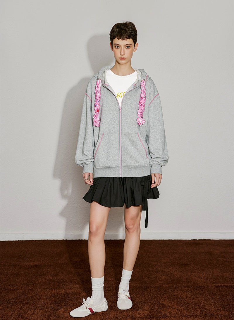 Braided Contrast Hoodie – Cozy Meets Cool - SHICCACHE