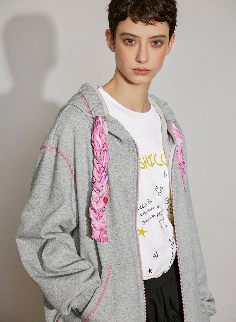 Braided Contrast Hoodie – Cozy Meets Cool - SHICCACHE