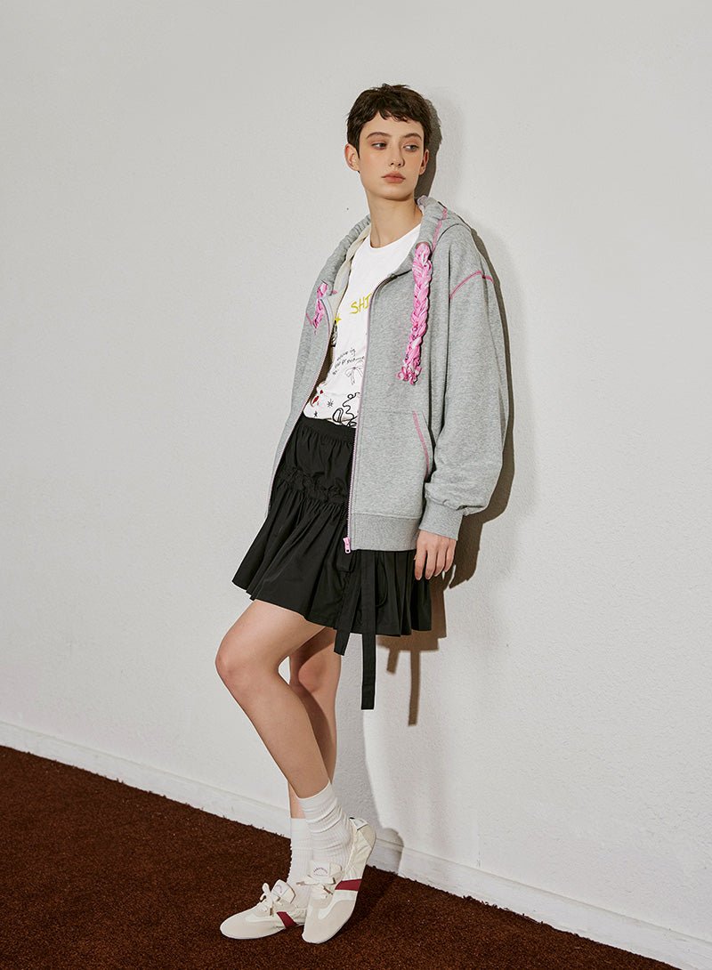 Braided Contrast Hoodie – Cozy Meets Cool - SHICCACHE