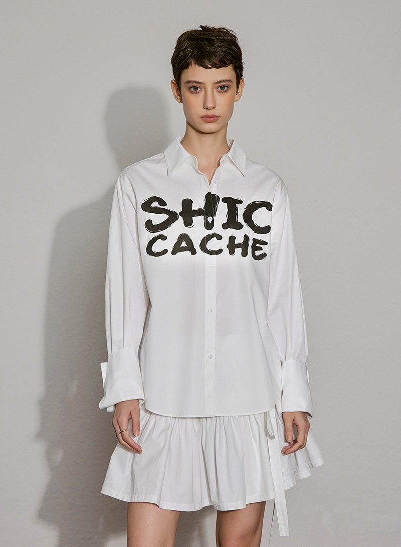 Cotton Logo Shirt Dress - SHICCACHE