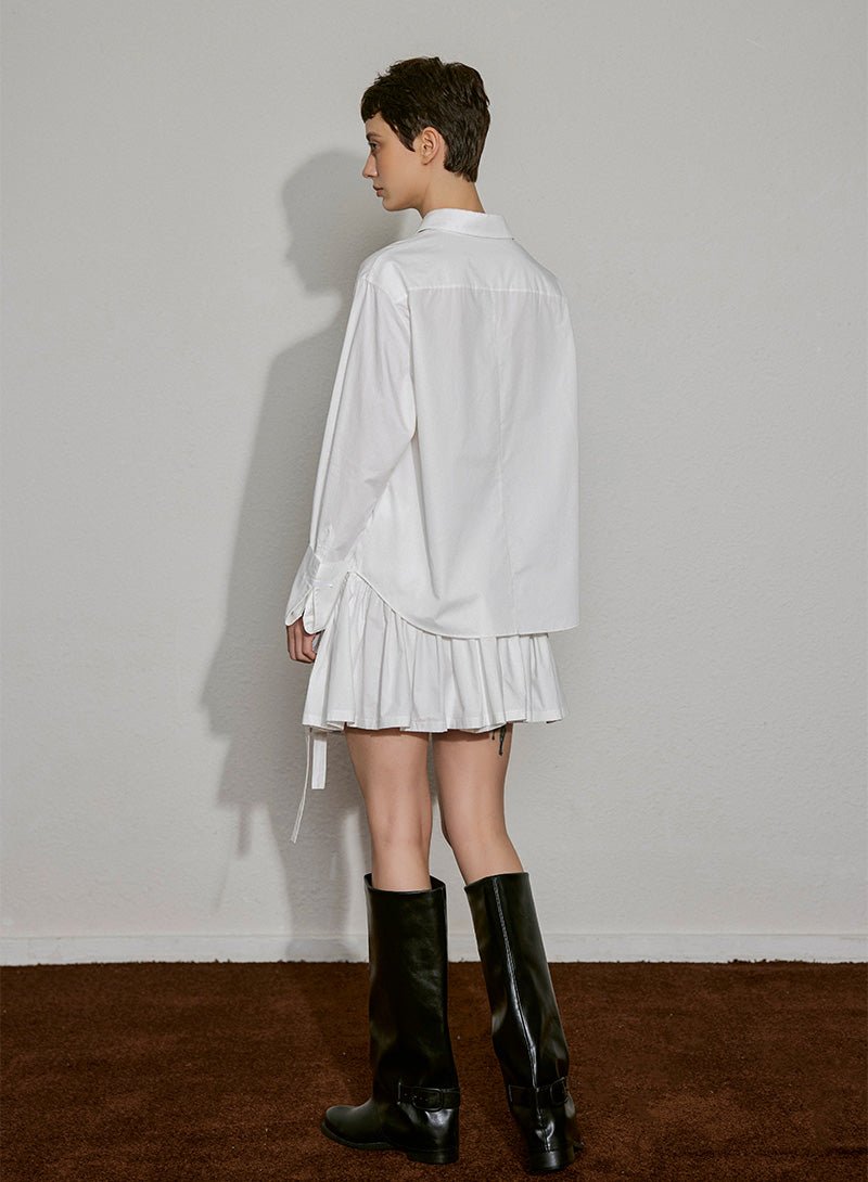 Cotton Logo Shirt Dress - SHICCACHE