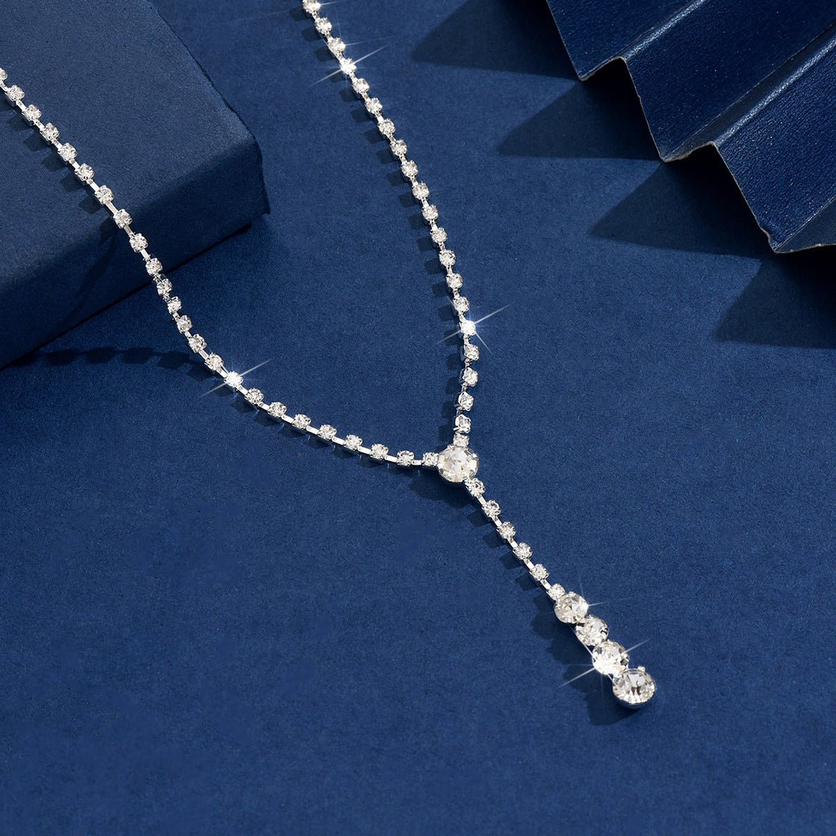 Crystal Drop Y - Necklace - SHICCACHE