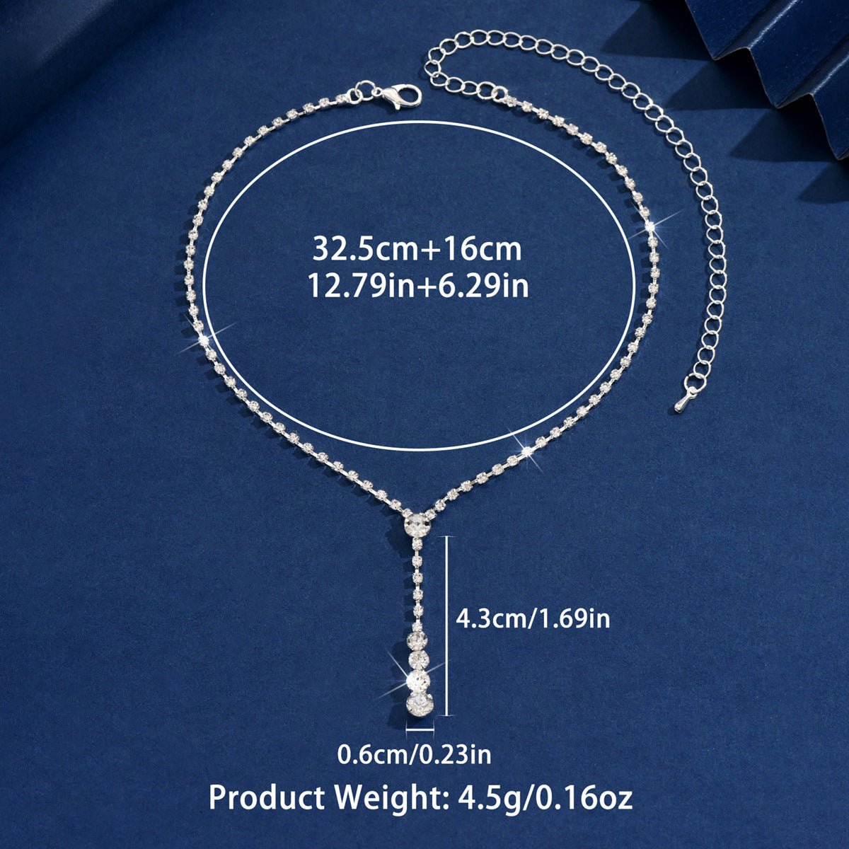 Crystal Drop Y - Necklace - SHICCACHE