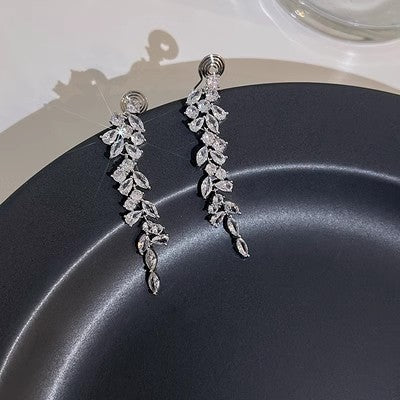 Crystal Vine Drop Earrings - SHICCACHE