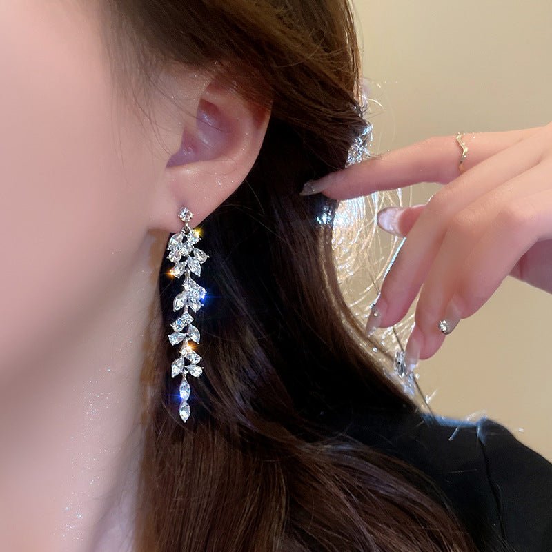 Crystal Vine Drop Earrings - SHICCACHE