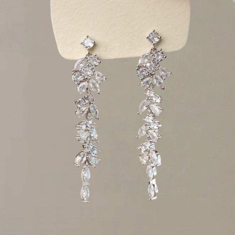 Crystal Vine Drop Earrings - SHICCACHE
