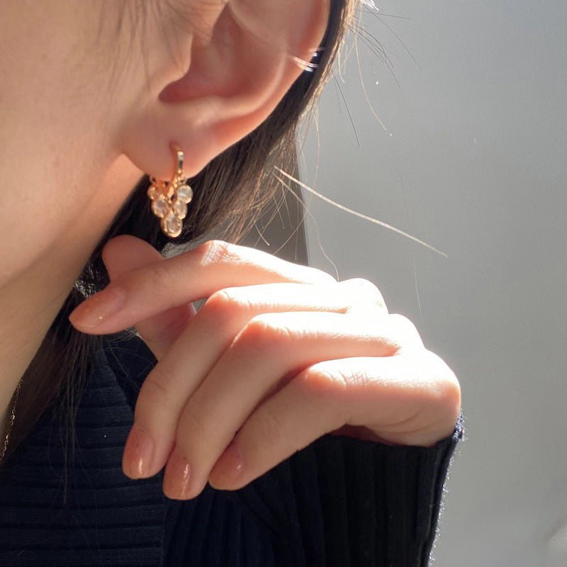 Golden Glow Crystal Drop Earrings - SHICCACHE