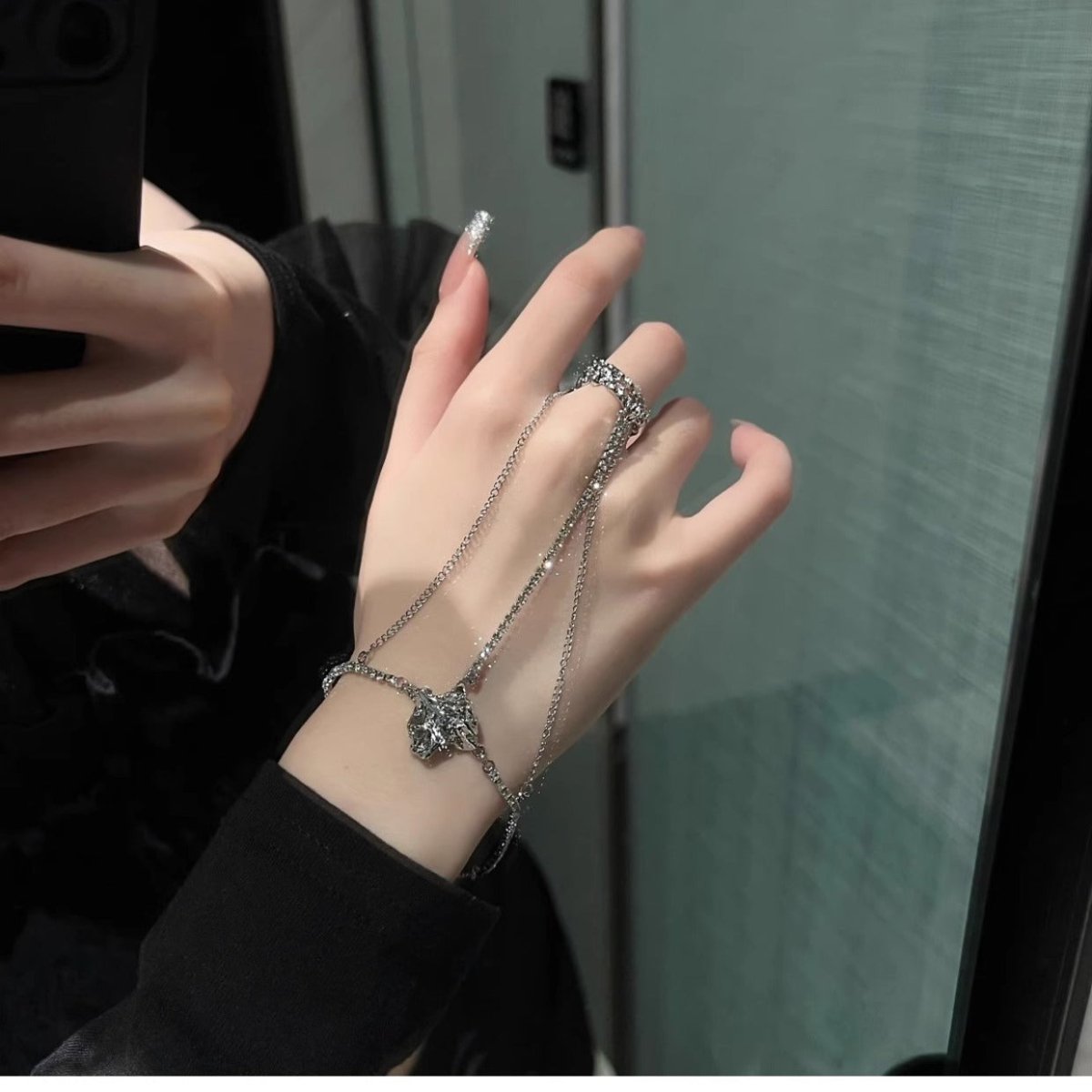 Gothic Crystal Slave Bracelet - SHICCACHE