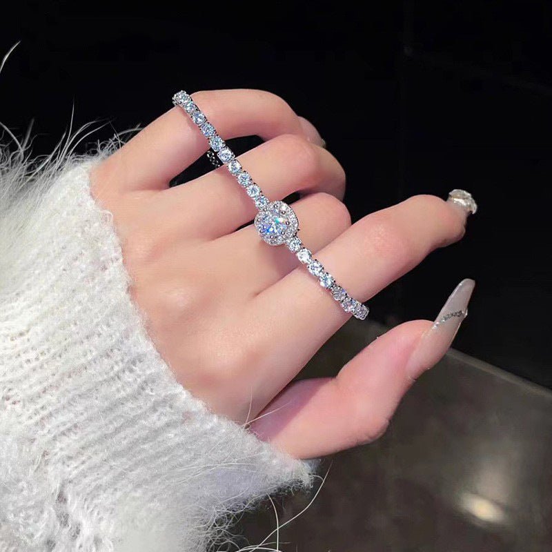 Radiant Halo CZ Crystal Bracelet - SHICCACHE