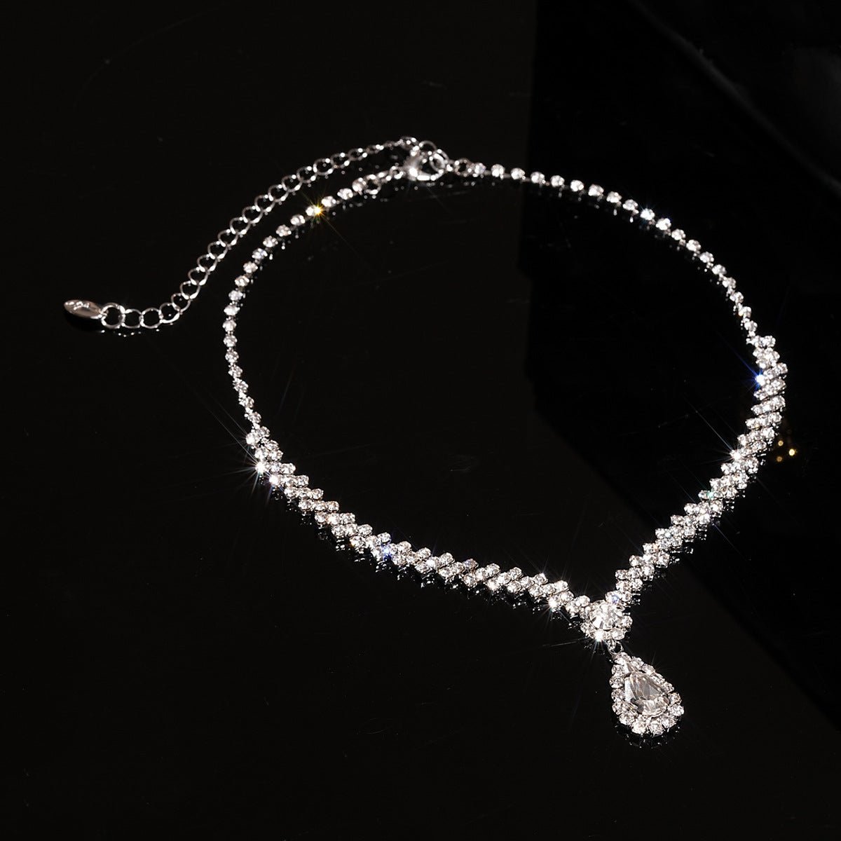 Radiant Teardrop Zircon Necklace - SHICCACHE