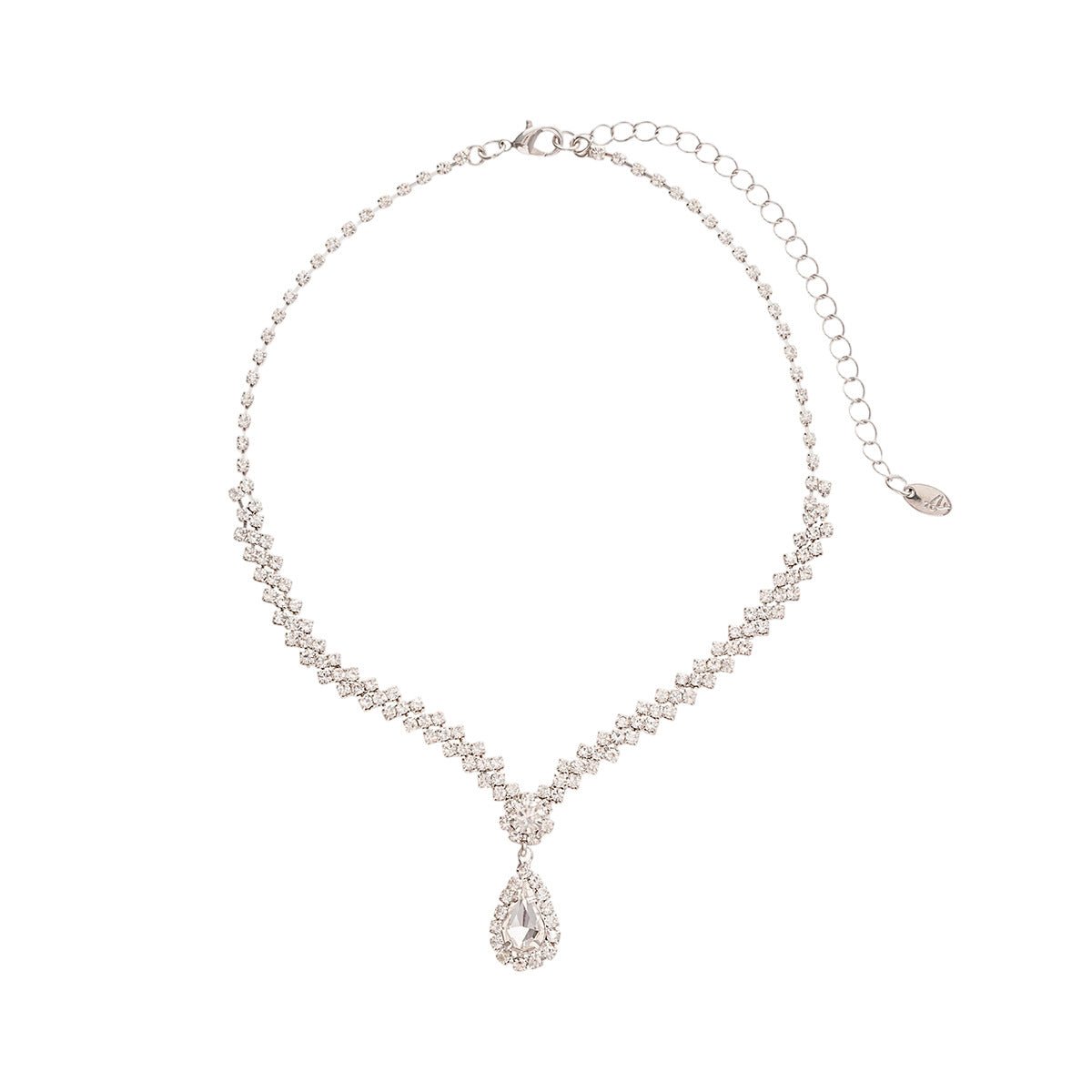 Radiant Teardrop Zircon Necklace - SHICCACHE