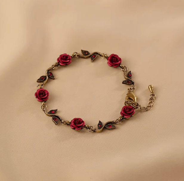 Rose Bloom Charm Bracelet - SHICCACHE