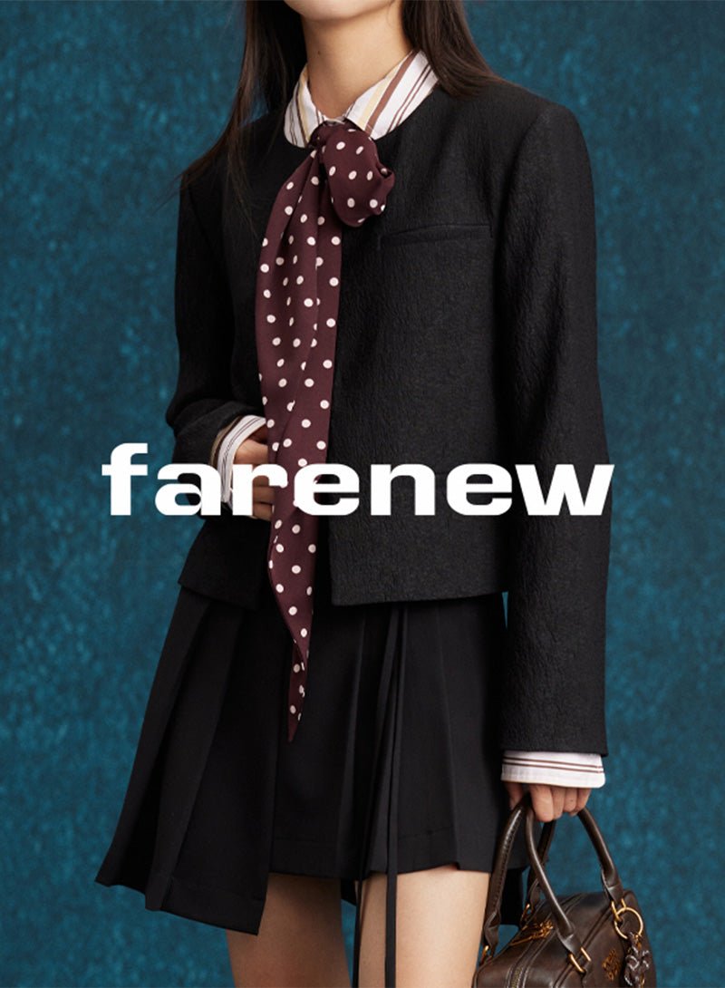 Textured Cropped Blazer - SHICCACHE