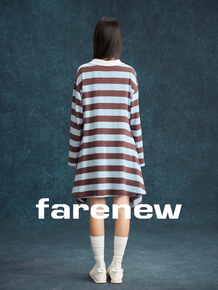 Varsity Striped Lace - Up Mini Dress - SHICCACHE