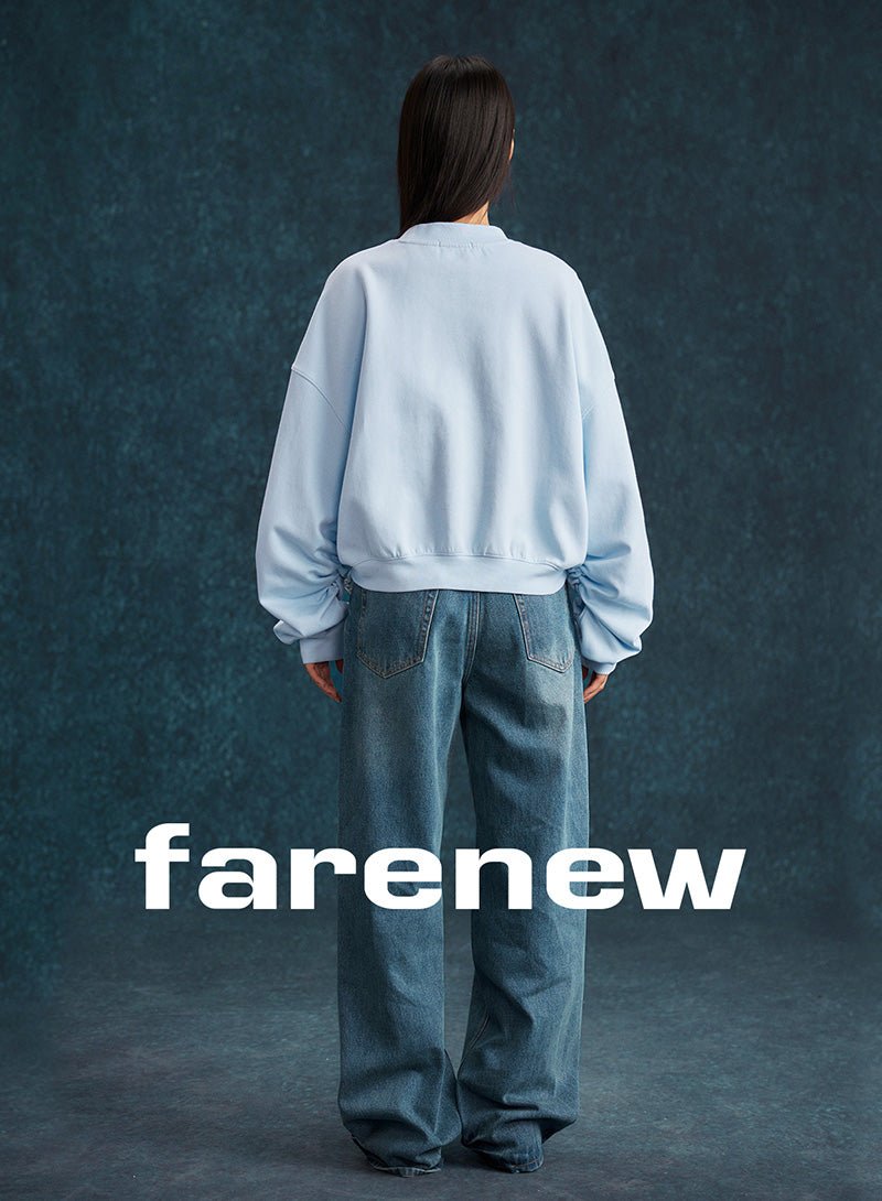 Washed Denim Belted Trousers - SHICCACHE