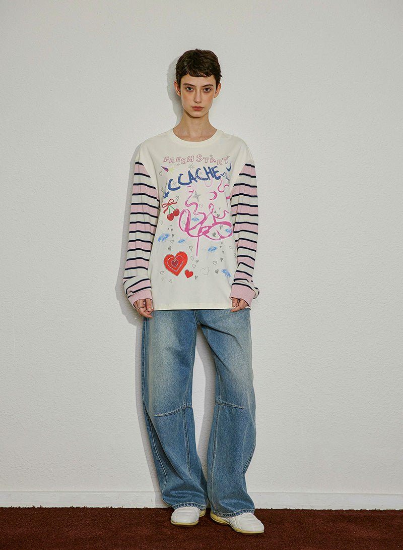 Wide - Leg Panel Denim Jeans - SHICCACHE