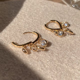 Golden Glow Crystal Drop Earrings