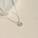 Radiant Oval Zircon Necklace