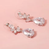 Radiant Teardrop Zircon Earrings
