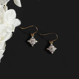 Golden Crystal Star Earrings