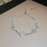 Crystal Clover Lucky Charm Bracelet