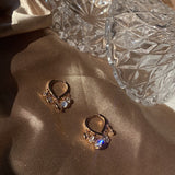 Golden Glow Crystal Drop Earrings