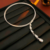 Crystal Cascade Y-Drop Necklace