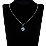 Azure Drop Zircon Pendant Necklace - SHICCACHE