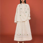 Beaded Bloom Textured Shirt - SHICCACHE