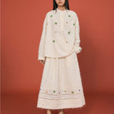 Beaded Bloom Textured Shirt - SHICCACHE