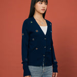 Beaded Charm Wool Cardigan - SHICCACHE