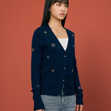 Beaded Charm Wool Cardigan - SHICCACHE