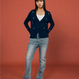 Beaded Charm Wool Cardigan - SHICCACHE