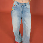 Beaded Floral Wide - Leg Pants - SHICCACHE