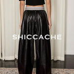 Black Casual Leather Pants - SHICCACHE
