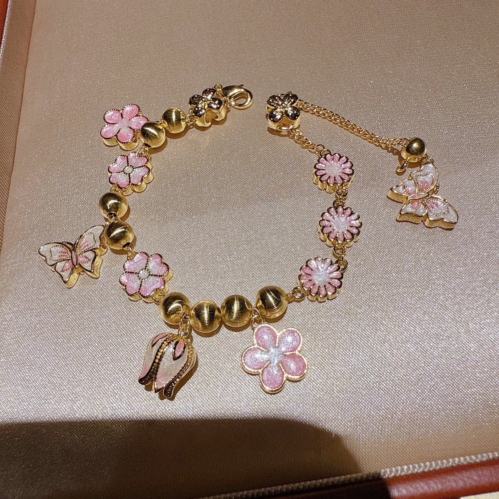 Blossom Butterfly Charm Bracelet - SHICCACHE