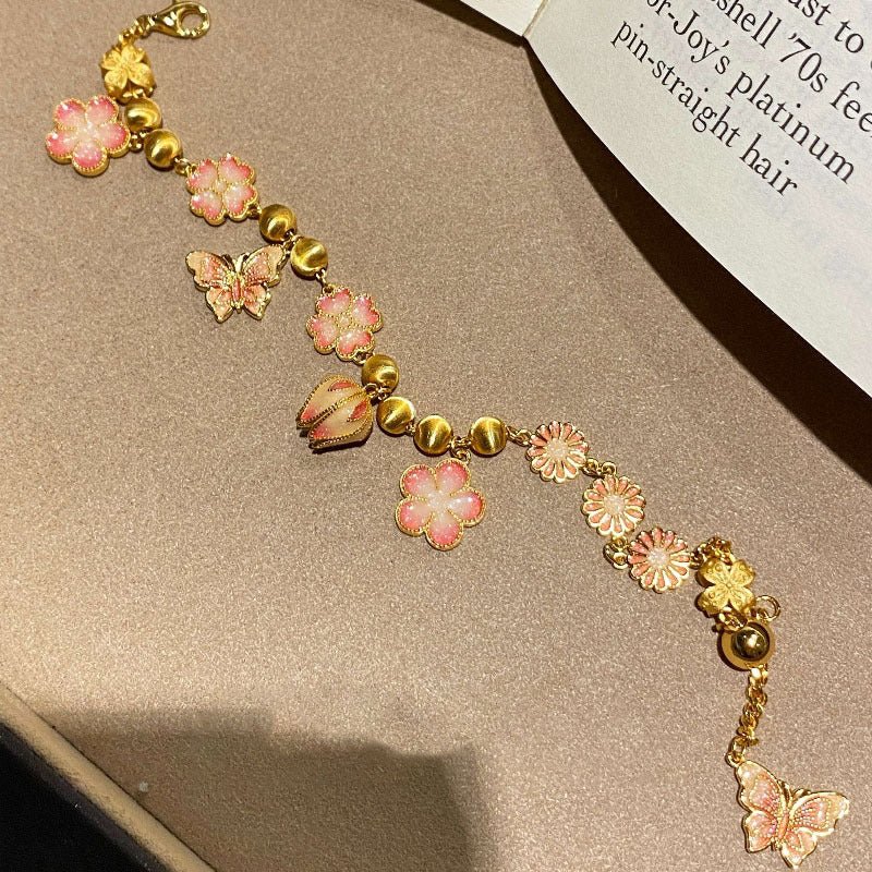Blossom Butterfly Charm Bracelet - SHICCACHE
