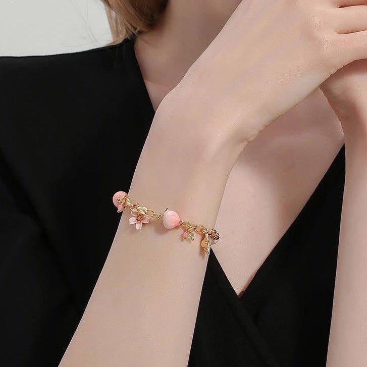 Blossom Peach Charm Bracelet - SHICCACHE