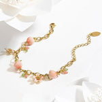 Blossom Peach Charm Bracelet - SHICCACHE