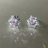 Blossom Radiance Zircon Stud Earrings - SHICCACHE