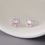 Blossom Radiance Zircon Stud Earrings - SHICCACHE