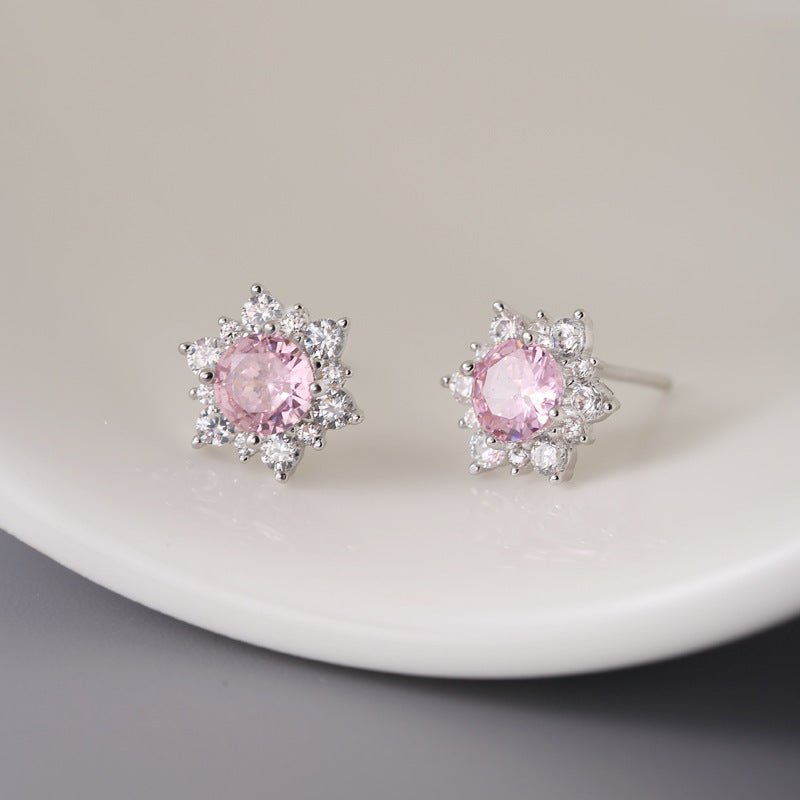Blossom Radiance Zircon Stud Earrings - SHICCACHE