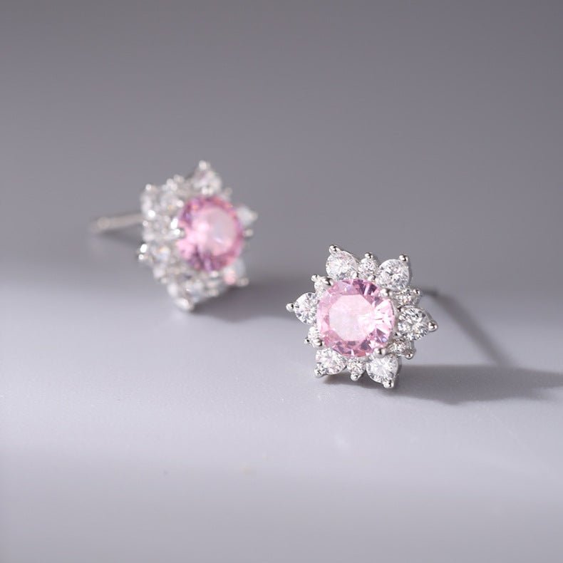 Blossom Radiance Zircon Stud Earrings - SHICCACHE