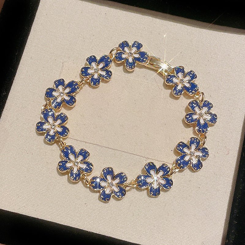 Blue Blossom Charm Bracelet - SHICCACHE